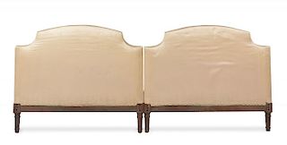 Two Upholstered Headboards Height 32 3/4 x width 39 1/8 inches.