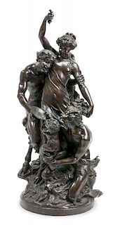 After Claude Michel (Clodion), (French, 19th Century), Bacchanalian Figural Group