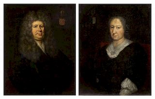 Dutch School, (18th Century), Untitled (Portrait of a Gentleman) and Untitled (Portrait of a Lady) (two works)
