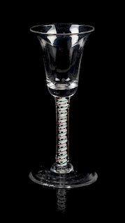 An English Glass Wine Goblet Height 6 3/8 inches.