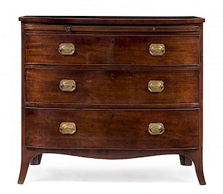 A George III Mahogany Chest of Drawers Height 33 1/2 x width 37 x depth 24 inches.