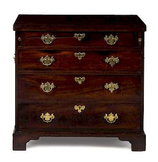 A George III Mahogany Bachelor's Chest Height 32 1/4 x width 33 1/4 x depth 16 1/8 inches.