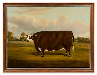 Artist Unknown, (British, 19th Century), Portrait of a Prized Bull