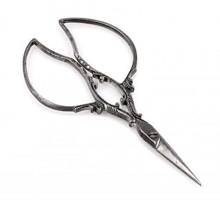 A Pair of Small Steel Scissors Length 2 1/2 inches.