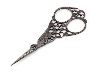 A Pair of Steel "Bird" Scissors Length 4 1/2 inches.