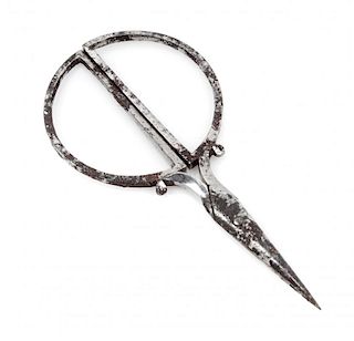 A Pair of Steel Small Scissors Length 2 3/4 inches.