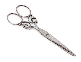 A Pair of Steel Scissors Length 4 1/8 inches.