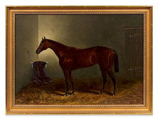 Henry Stull, (American, 1851-1913), Portrait of the Racehorse Grenada, 1879