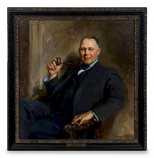 Irving Ramsey Wiles, (American, 1861-1948), Portrait of Martin De Forest Smith, Sr., M.D., 1936