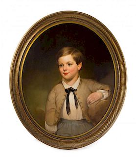 English School, (19th Century), Portrait of a Boy, 1849