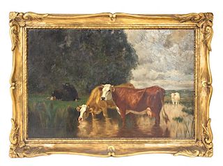 Edward Sieber, (American, b. 1862)Â , Cattle, 1902