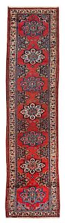 A Pair of Persian Wool Runners Largest 12 feet 11 inches x 3 feet 1 1/2 inches.