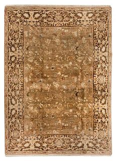 An Indo-Persian Wool Rug 11 feet 8 1/2 inches x 9 feet 3/4 inches.
