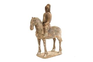 Chinese Tang Dynasty Style Equestrian Figure