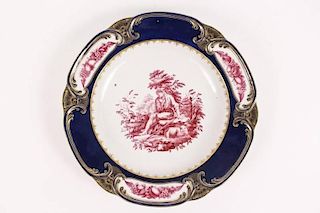 Italian Doccia Porcelain Hand Painted Plate