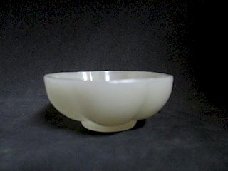 OLD Chinese White Jade Bowl,  5 cm x 2.2 cm