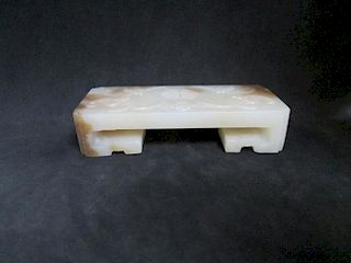 OLD Chinese White Jade Ink Bed,  8.2 cm x 3.4cm x 1.9 cm