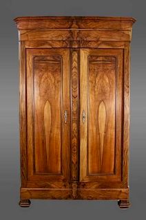 French Louis Philippe Style Two Door Armoire