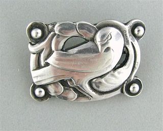 Vintage Georg Jensen 830 Silver Bird Brooch Early Mark