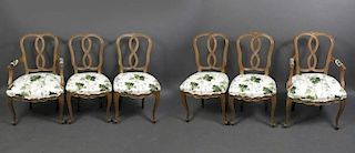 Set of 6 French Provincial Dining Chairs