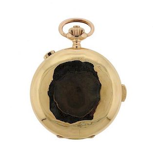 18k Gold Quarter Repeater Chronograph Pocket Watch