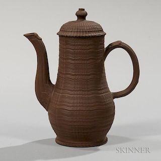 Staffordshire Redware Coffeepot and Cover