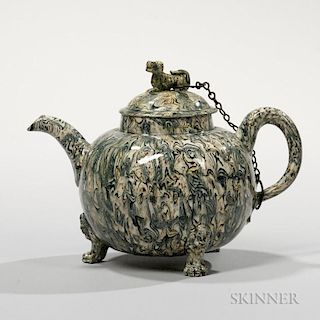 Staffordshire Solid Agate Teapot and Cover