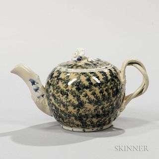 Staffordshire Buff Ground Cream-colored Earthenware Teapot and Cover