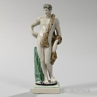 Marked Wedgwood Pearlware Figure of a Classical Man