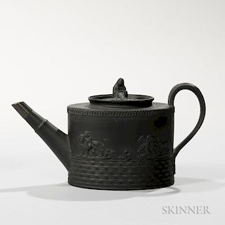 E. Mayer Black Basalt Teapot and Cover