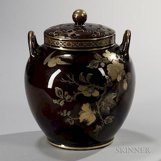 Wedgwood Brown-glazed Potpourri and Covers