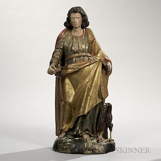 Parcel-giltwood Statue of St. John