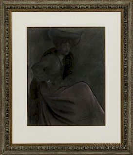 Almery Lobel-Riche (French, 1880-1950)      Femme Assise au Chapeau