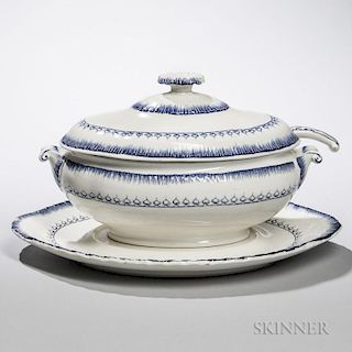 Wedgwood "Mared" Pattern Soup Tureen, Stand, and Ladle