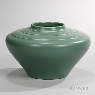 Wedgwood Keith Murray Design Matte Green-glazed Vase