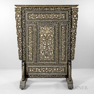 Continental Aesthetic Movement Carved Floor Screen