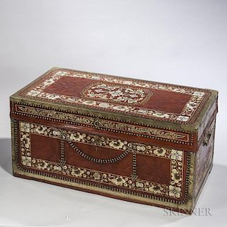Indo-Colonial-style Leather Trunk