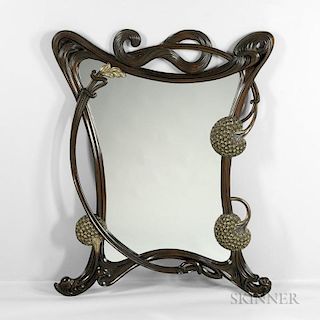 Art Nouveau Mahogany Mirror