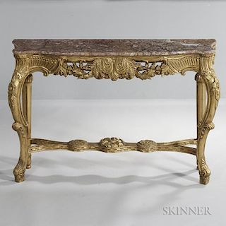 Louis XV-style Giltwood Console