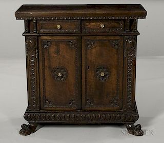 Italian Baroque-style Fruitwood Cabinet