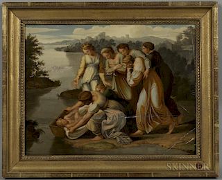 After Raphael (Italian, 1483-1520)      Two Works: The Finding of Moses