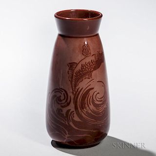 Bernard Moore Flambé Earthenware Vase