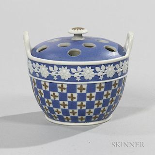 Spode Tricolor Stoneware Diceware Pot and Cover