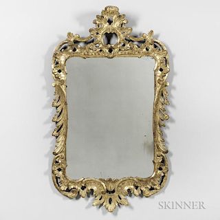 Continental Louis XV-style Gilt-gesso Mirror