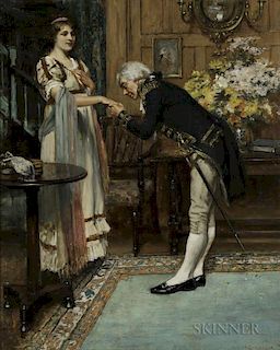 Arthur David McCormick (British, 1860-1943)      The Visitor (Lady Middleton and Lord Nelson)