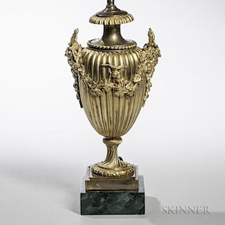 Continental Neoclassical-style Gilt-brass Table Lamp