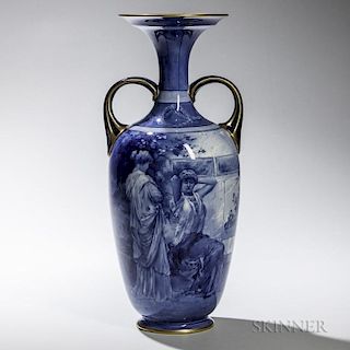 Doulton Burslem Corolian Ware Hand-painted Vase
