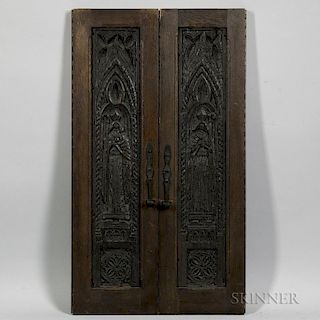Pair of Renaissance-style Carved Door Panels