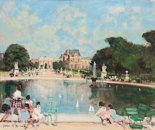 Jules René Hervé (French, 1887-1981)      Bassin Tuileries, Louvre