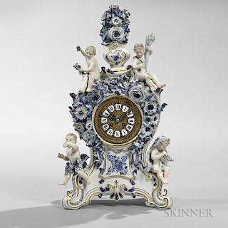 Meissen "Blue Onion" Pattern Porcelain Clock